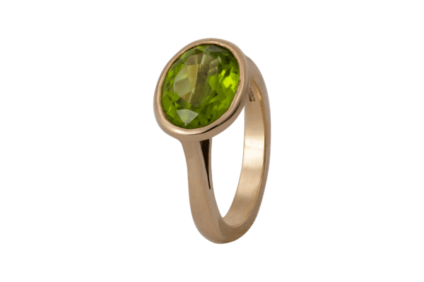 Peridot & 9ct Yellow Gold Ring - Image 5