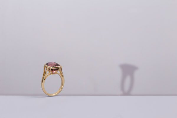 Rubellite & 18ct Yellow Gold Ring - Image 2