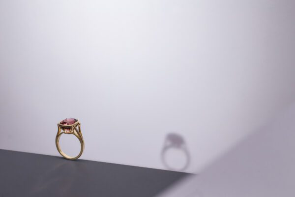 Rubellite & 18ct Yellow Gold Ring - Image 4